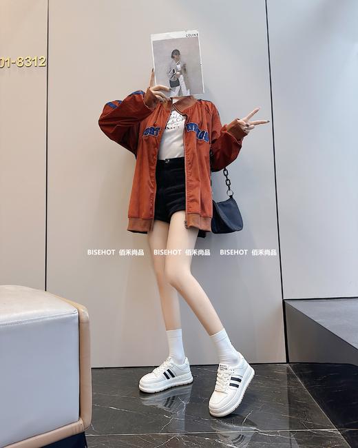 新品厚底单层皮大口休闲小白鞋813B41532（W） 商品图5