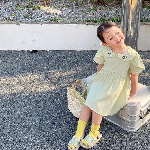 女童连衣裙夏季新款宝宝洋气公主裙夏装薄款短袖儿童娃娃翻领裙子 商品图3
