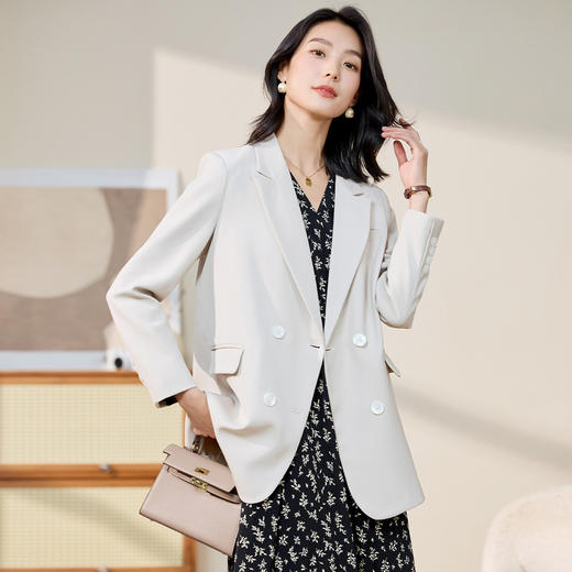 【时尚潮流】罗蒙女士西服后摆开叉简约休闲大众日常西服外套女 商品图2