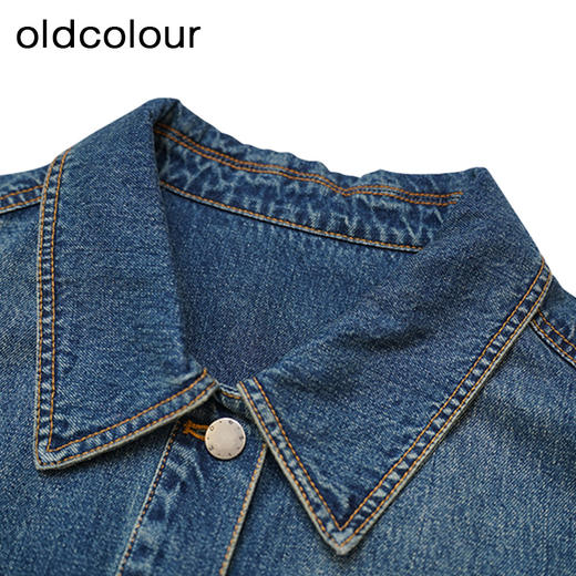 oldcolour短款牛仔外套春季新款气质通勤直筒百搭上衣女P12040410 商品图4