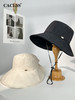 【2024春夏cacuss帽】CACUSS防晒帽子女春夏2024新款遮阳帽大檐防紫外线纯棉渔夫太阳帽CS240325 商品缩略图0