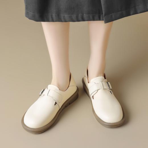 ZHR则则休闲单鞋女2024新款百搭英伦小皮鞋子一脚蹬懒人鞋女鞋子 商品图2