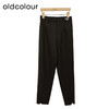 oldcolour黑色休闲裤春季新款高腰显瘦气质直筒西装裤女P11073416 商品缩略图0