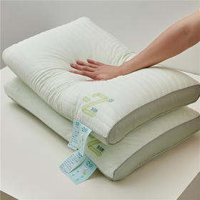 【下架】自然醒针织网眼清荷枕头枕芯护颈椎助睡眠清新薄荷刺绣枕夏季枕芯一对家用宿舍单人枕LK