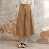 Famecoco范可儿松紧腰a字伞裙女士纯棉长款半身裙FAC1HA031 商品缩略图1