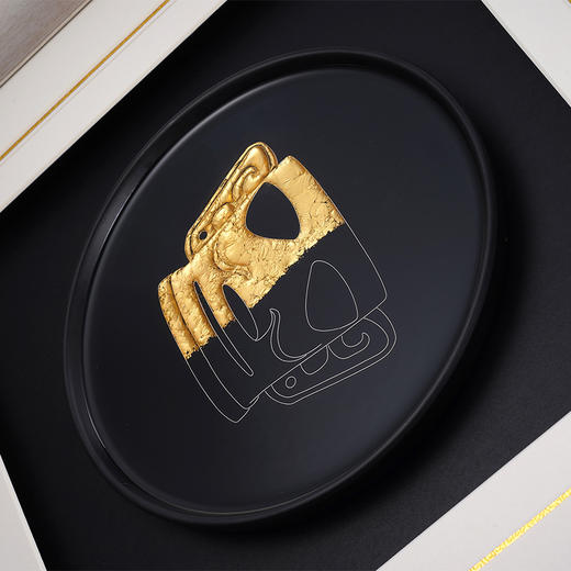 子佩集纯手工制作三星堆系列银花丝金箔珐琅掐丝挂画(含框 手工定制预售 20天出货)大师工坊原创设计2403 商品图2