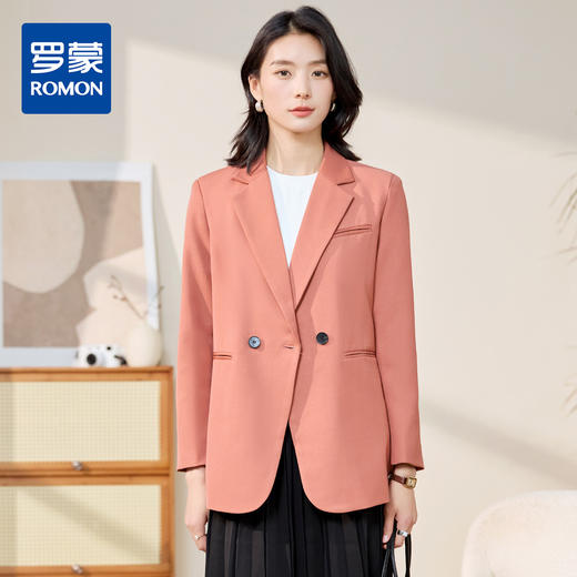 【优雅潮流】罗蒙女士西服简约舒适百搭日常商务通勤西服外套女 商品图0