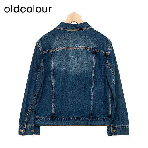 oldcolour短款牛仔外套春季新款气质通勤直筒百搭上衣女P12040410 商品图1