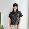 女士黑色装饰缝线T恤 商品缩略图0