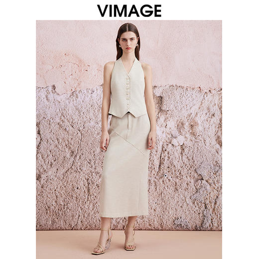 VIMAGE纬漫纪夏季新款时尚百搭修身显瘦马甲V2103728 商品图1