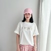 2024春夏新款 设计师款小众复古甜美钉珠亮片字母短袖T恤女 商品缩略图1