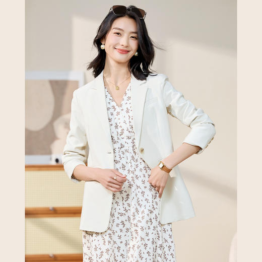 【优雅气质】罗蒙女士西服长袖百搭休闲大众日常商务西服外套女 商品图4