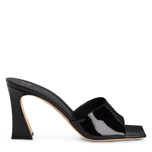 Giuseppe Zanotti 女士签名徽标高跟凉鞋 黑色 E300053004 商品图0