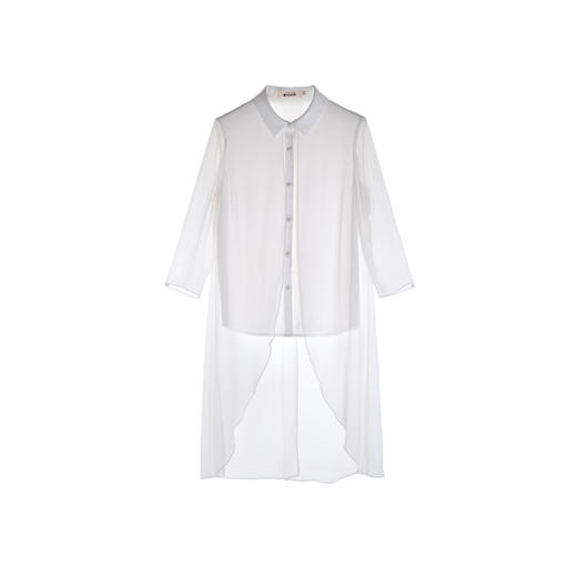 【林栖设计小店】提花衬衣拼真丝飞片优雅气质显瘦2024春夏新品中袖上衣女1942101 商品图9