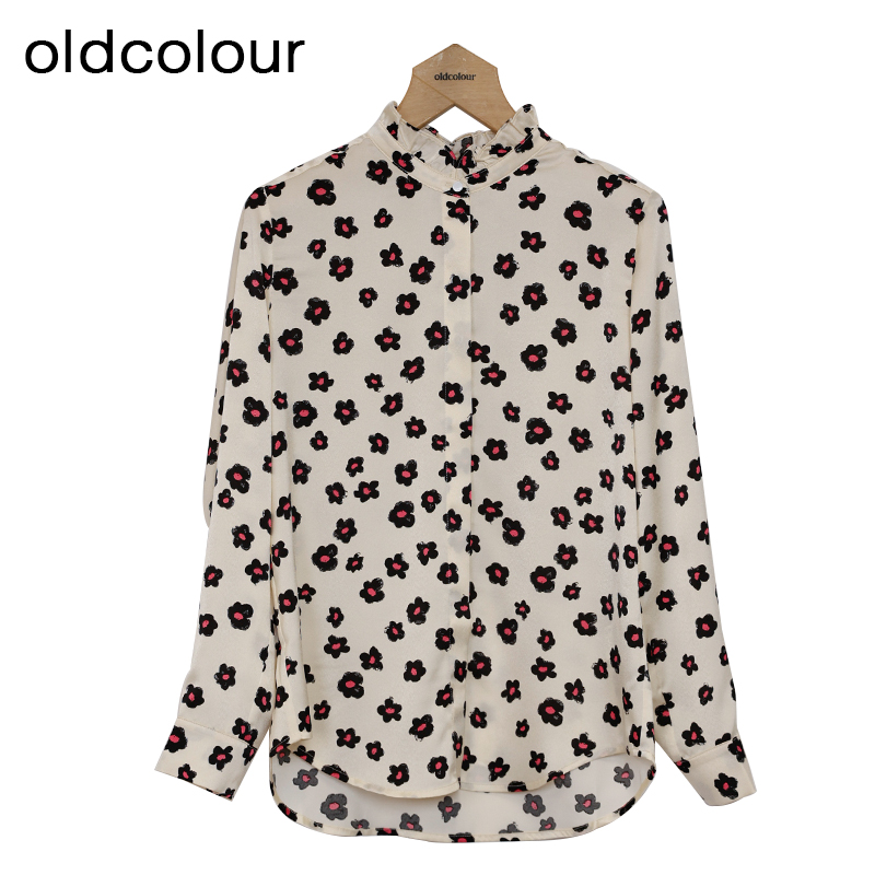 oldcolour碎花衬衫春季新款气质通勤宽松显瘦长袖上衣女P12013411