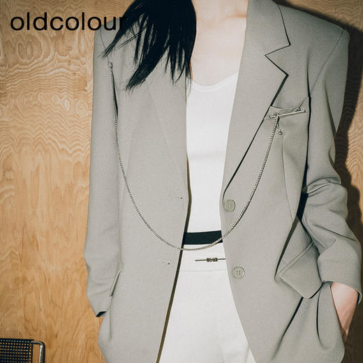 oldcolour2023春新款高级气质设计感宽松显瘦西装外套女P11048171 商品图0