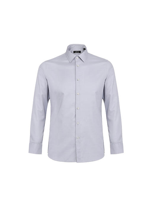 callisto浅灰粘纤混纺长袖衬衫 STSTL032C 商品图0