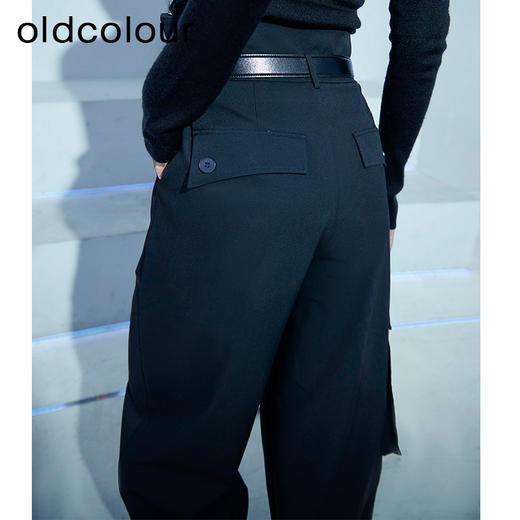 oldcolour2023春季新款复古高腰显瘦锥形西装休闲裤女P11073164 商品图4
