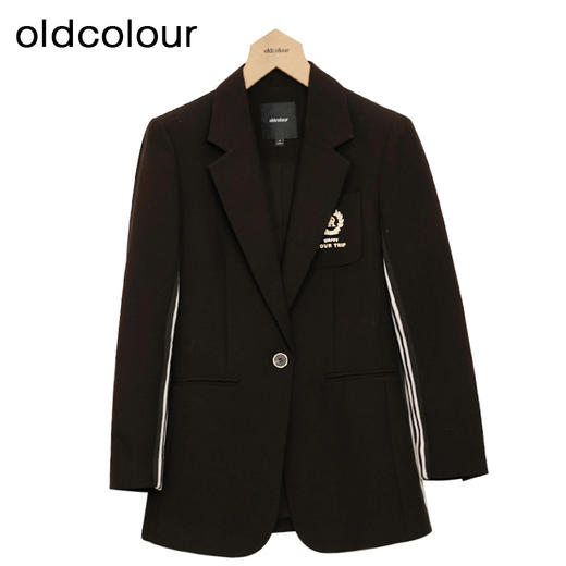 oldcolour纯色西装外套春季新款直筒高级休闲气质西服女P11048187 商品图2