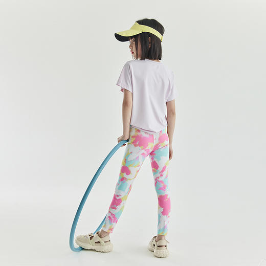 cicochild夏季新款印花瑜伽裤女童户外慢跑裤UPF50+凉感防晒裤 商品图4