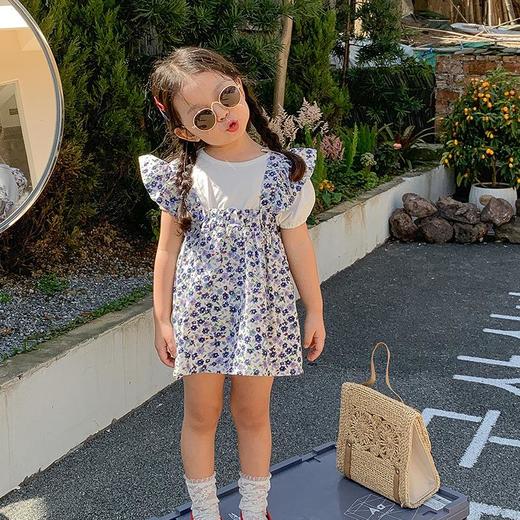 女童套装夏季薄款连衣裙女宝宝韩版裙子小童吊带裙夏装儿童碎花裙 商品图3