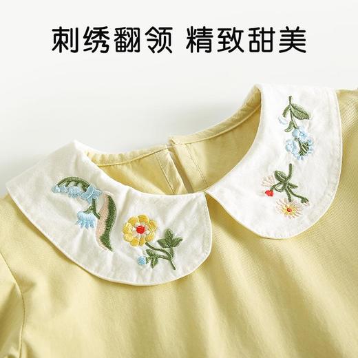 女童连衣裙2024夏季新款宝宝刺绣翻领裙子夏装娃娃短袖领公主裙夏 商品图3