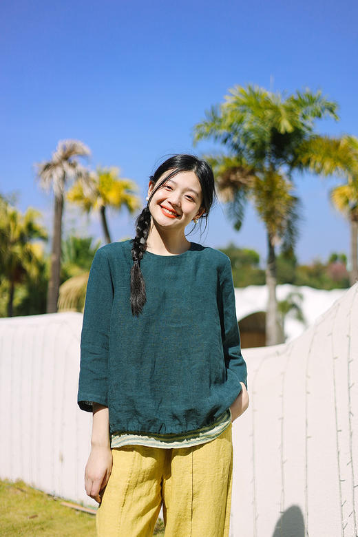 绽放115朵【青山係·吊带】高端法国高支亚麻山系吊带 商品图4