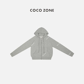 COCO ZONE100棉连帽开衫卫衣美式休闲运动外套24C10094