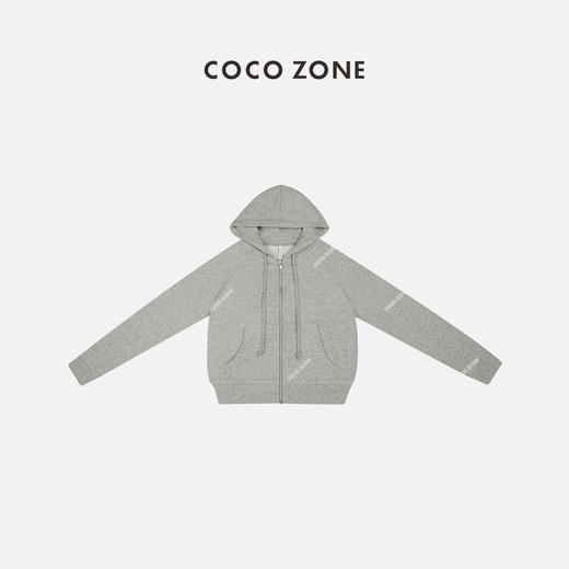 COCO ZONE100棉连帽开衫卫衣美式休闲运动外套24C10094 商品图0