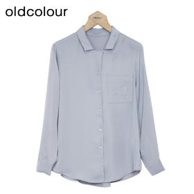 oldcolour纯色宽松衬衫春季新款气质OL职业通勤上衣女P13013322