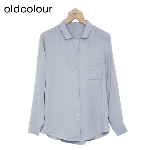 oldcolour纯色宽松衬衫春季新款气质OL职业通勤上衣女P13013322 商品图0
