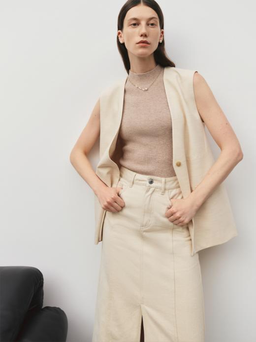 时髦率性V领分割设计感马甲FO5106243 商品图7