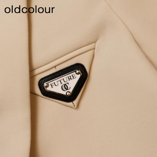 oldcolour杏色西装外套春季新款直筒休闲气质小西服女P11048414 商品图2