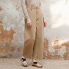 Famecoco范可儿全棉松紧腰阔腿休闲裤女士基础款长裤 商品缩略图1
