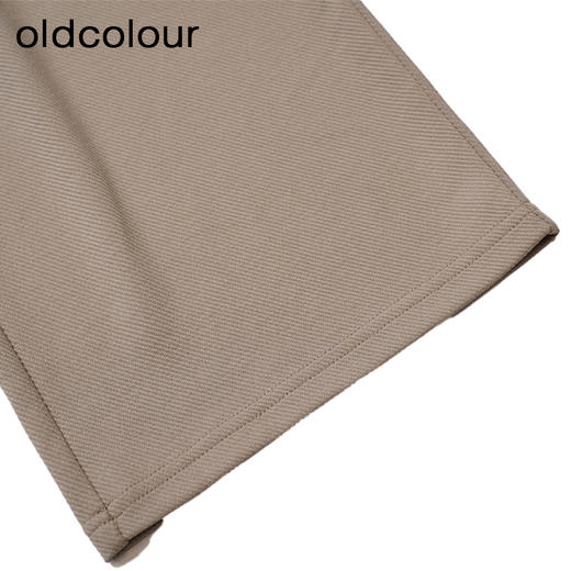 oldcolour简约休闲裤春季新款松紧高腰阔腿直筒长裤女P11073409 商品图3