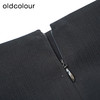 oldcolour黑色短裙春季新款高腰A字显瘦百搭气质短裙女P11061112 商品缩略图3
