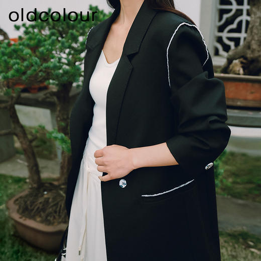 oldcolour西装外套2023春季新款高级感休闲中长款西服女P12048219 商品图3