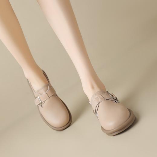 ZHR则则休闲单鞋女2024新款百搭英伦小皮鞋子一脚蹬懒人鞋女鞋子 商品图7