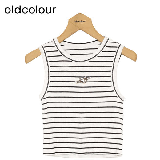 oldcolour黑色短款外套春季新款设计感气质T恤两件套女DP11041606 商品图2