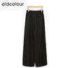 oldcolour简约休闲裤春季新款高腰长款拖地阔腿裤女HP15073507 商品缩略图3