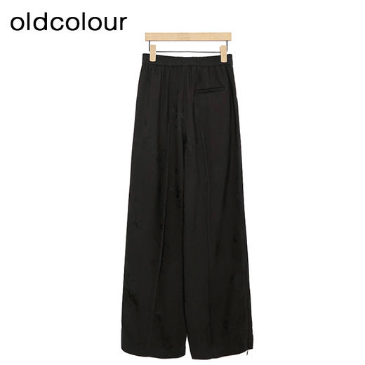 oldcolour简约休闲裤春季新款高腰长款拖地阔腿裤女HP15073507 商品图3