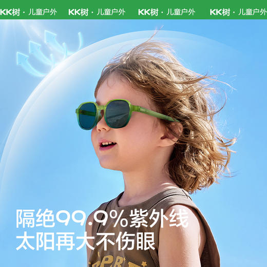 [屁侠推荐]KK树儿童卡片墨镜 可折叠太阳眼镜  时尚宝宝偏光镜  防紫外线小魔方卡片太阳镜 商品图2