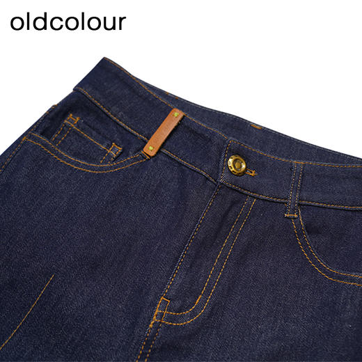 oldcolour蓝色牛仔裤春季新款复古高腰气质长款微喇裤女P13113105 商品图2