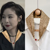 雀说 丝巾项链磁扣仿香云纱女小围巾锁骨链懒人磁吸扣高端围脖4ZF-31104 商品缩略图9