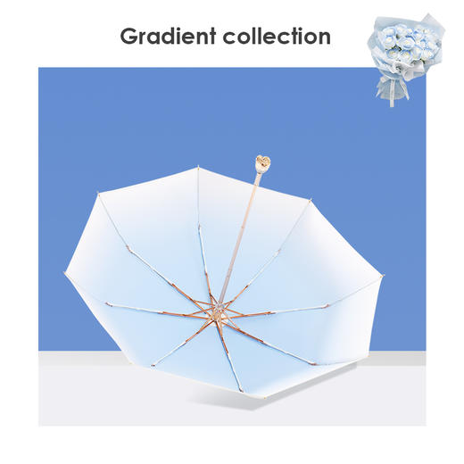 missrain觅雨轻奢系列玫瑰三折伞双层 商品图2