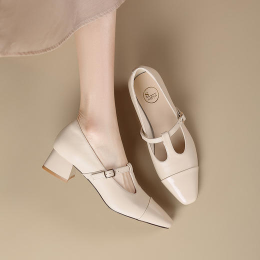 品质好货|Safiya/索菲娅2024春新款复古乐福粗跟单鞋 SF41111703 商品图2