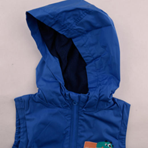 棉果果春秋季男童梭织连帽马夹上装M112171320110 商品图8