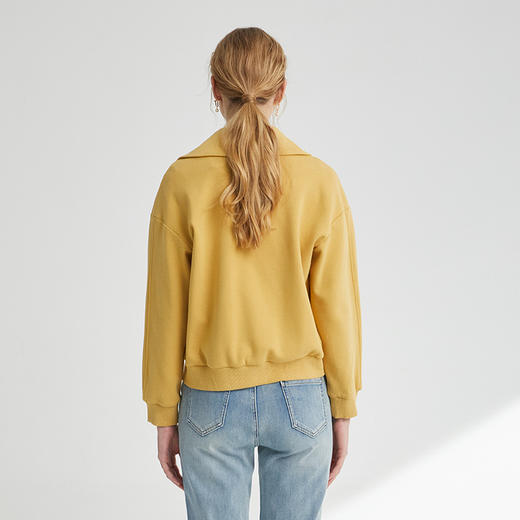 VIVIAN LIU薇薇安刘R2417305春女装新款翻领门襟拉锁罗纹底摆上衣 商品图1