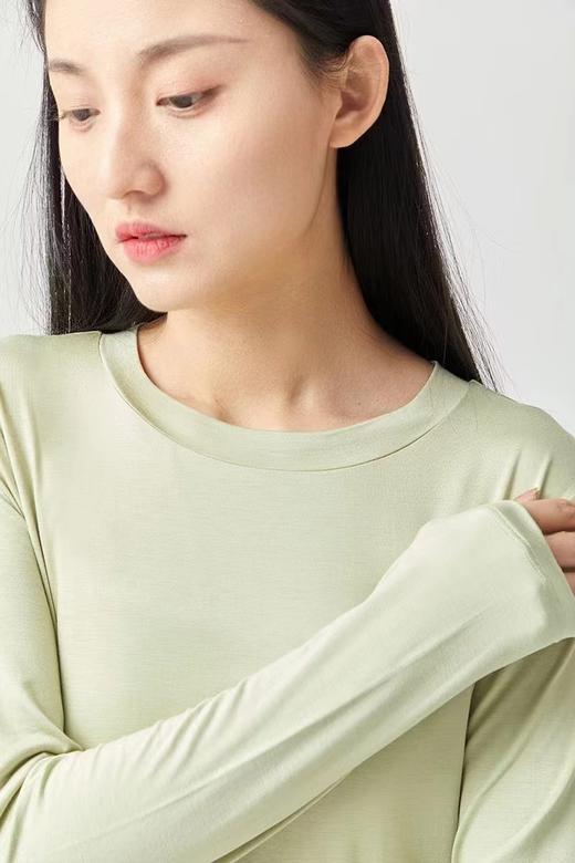 YZ竹纤维女士简约圆领打底衫23022 商品图1