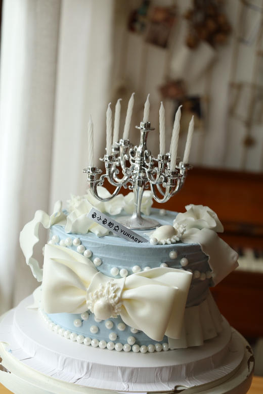 珍珠蝴蝶结烛台 商品图3